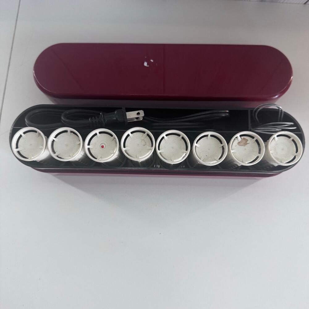 Vintage Clairol PTC-8 Hot Rollers Portable Travel 90 Sec Heated Curlers-Tested